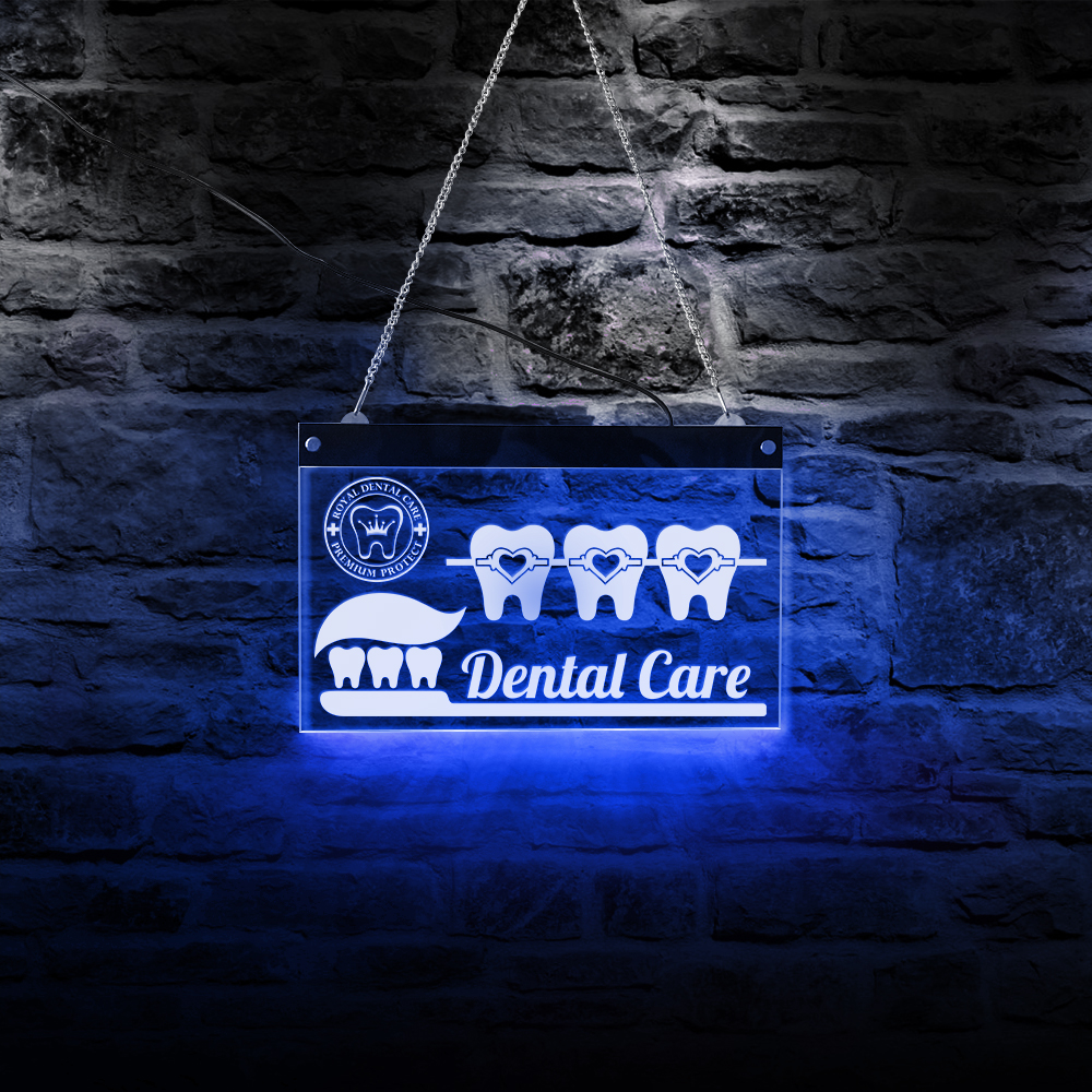 Home Cinema Logo - Dentist Dental Care LED Neon Sign