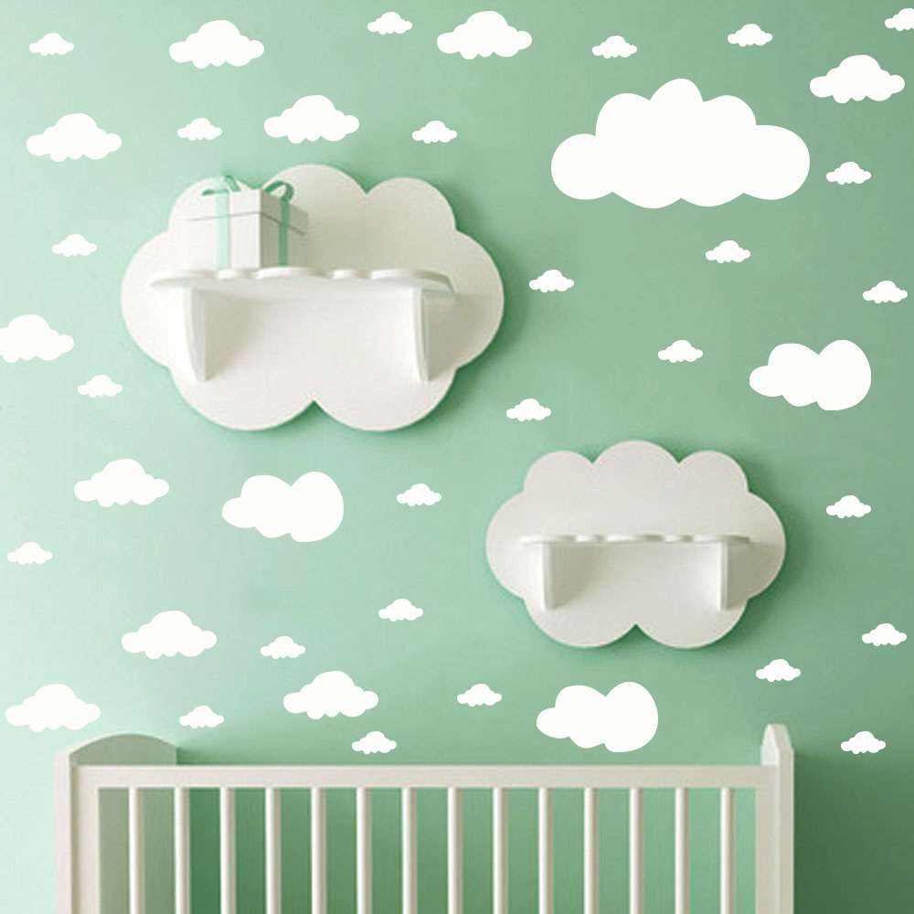 Home Cinema Wall - 68 Pcs Cloud Wall Sticker Diy