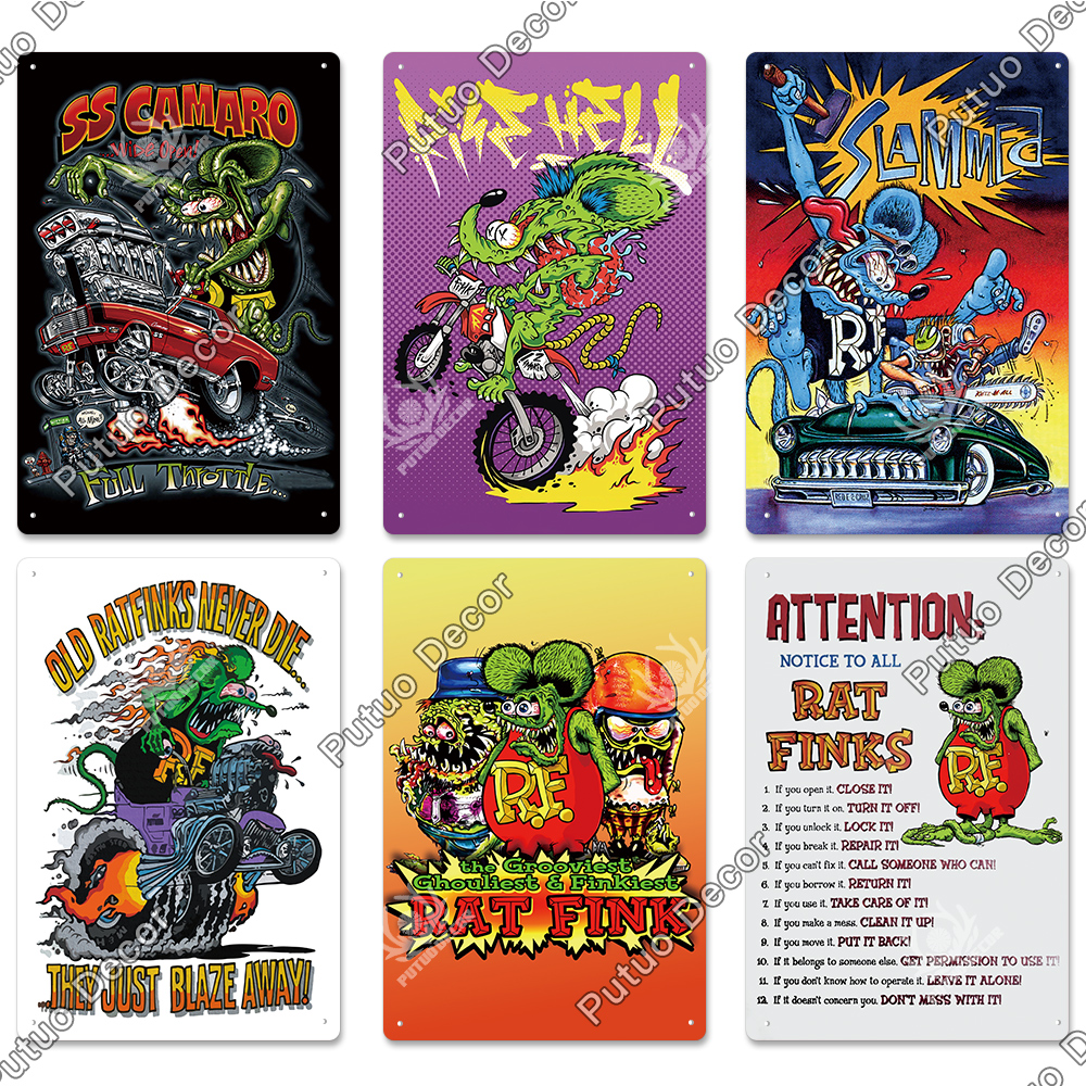 Putuo Decor Rat Fink Vintage P - Home Cinema Logo recension och pris