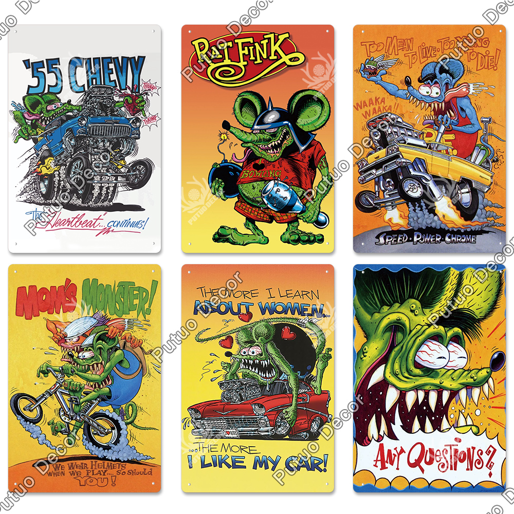 Putuo Decor Rat Fink Vintage P - Home Cinema Logo recension och pris