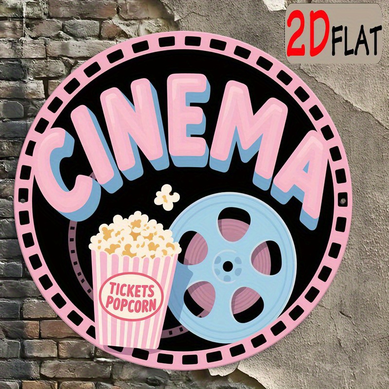 Vintage 2D Cinema Decoration | - Home Cinema Wall recension och pris