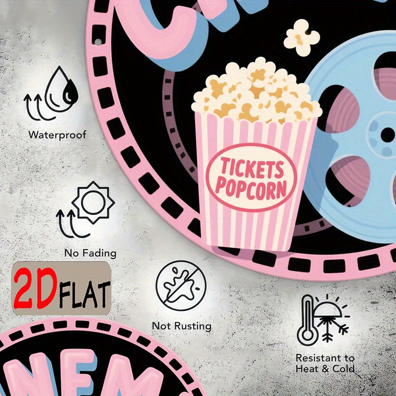 Vintage 2D Cinema Decoration | - Home Cinema Wall recension och pris