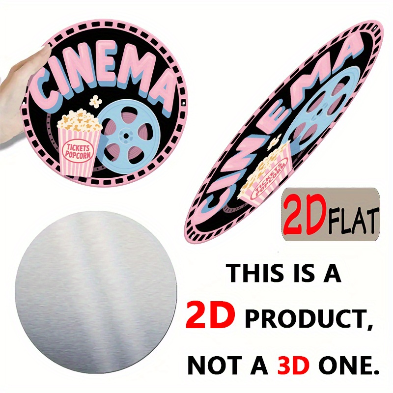 Vintage 2D Cinema Decoration | - Home Cinema Wall recension och pris