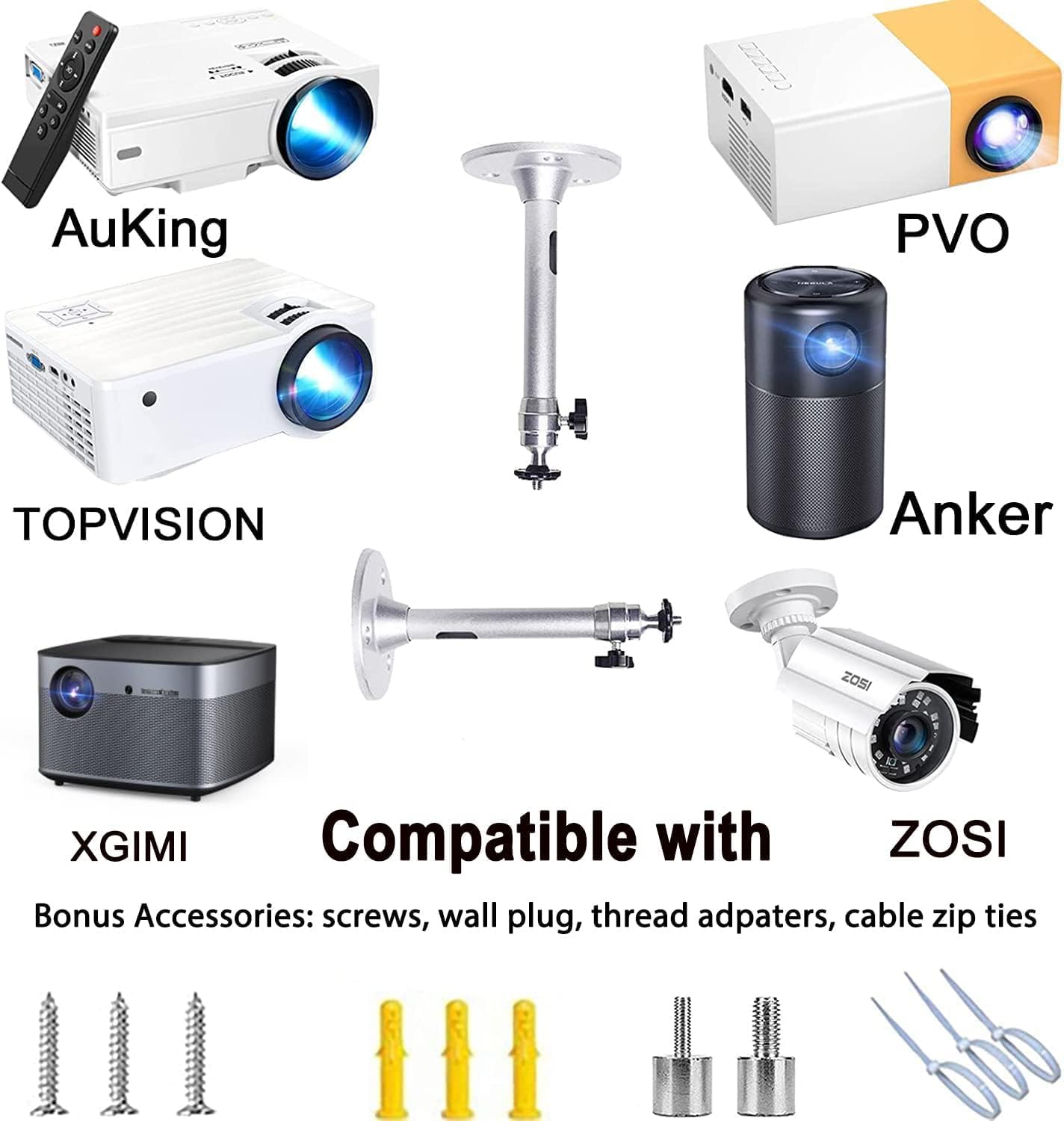 Mini Projector Mount, 360° Adj - Projector Mount Ceiling recension och pris