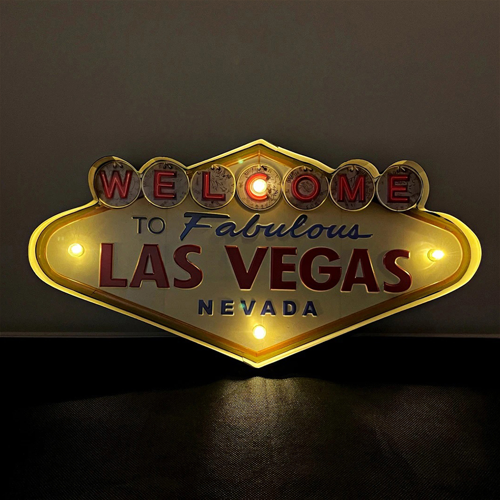 Las Vegas Retro Light Sign,50s - Home Cinema Logo recension och pris