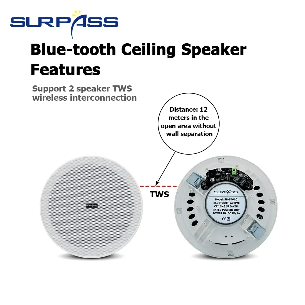 Ceiling Bluetooth Speaker 6inc - Home Cinema Speaker System recension och pris