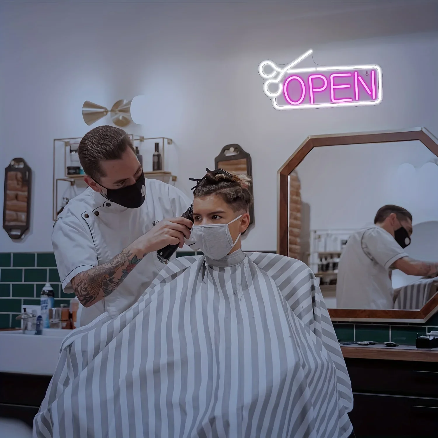 Scissors Open Neon Sign for Bu - Home Cinema Logo recension och pris