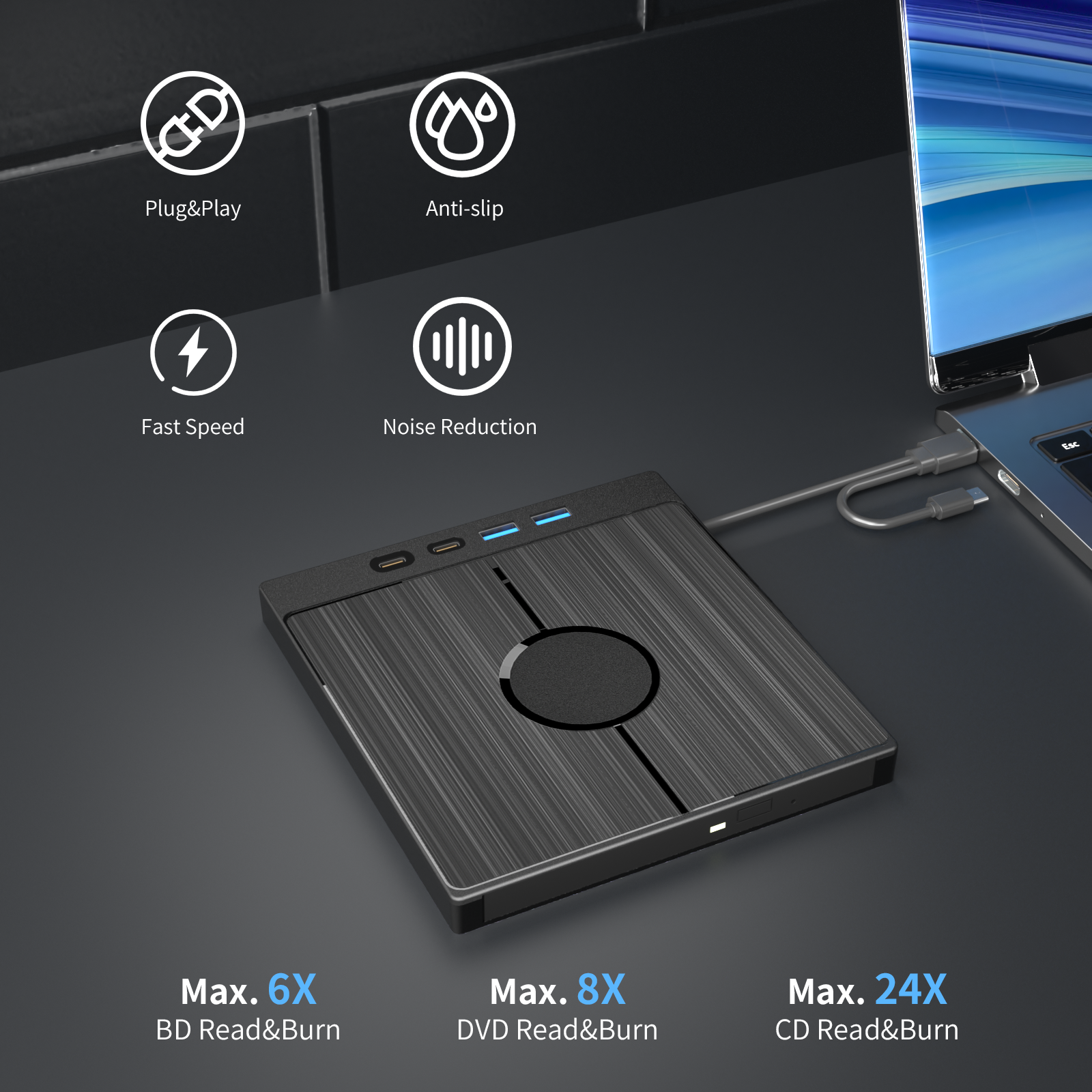 7 in 1 External Blu Ray Drive  - Blu Ray Disc Player recension och pris