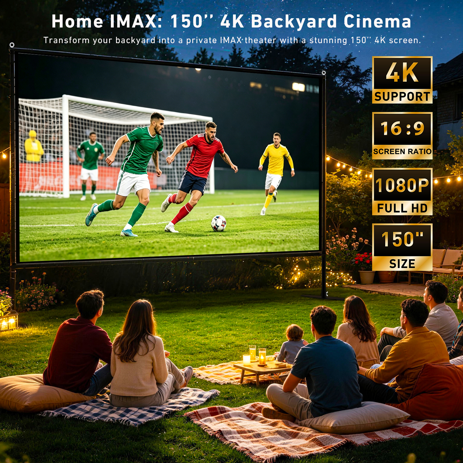 150 inch Projector Screen with - Home Cinema Events recension och pris