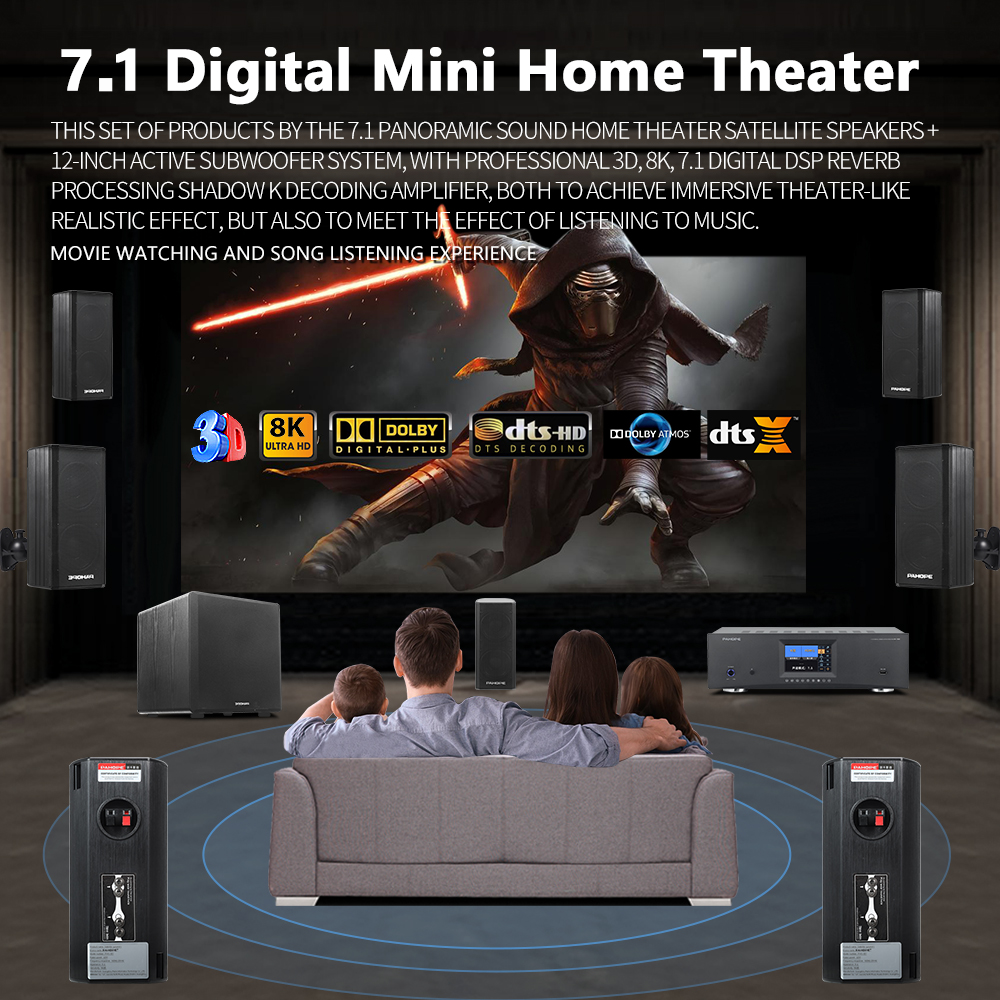 7.1DTS Mini Satellite Home The - Surround Sound Decoder recension och pris