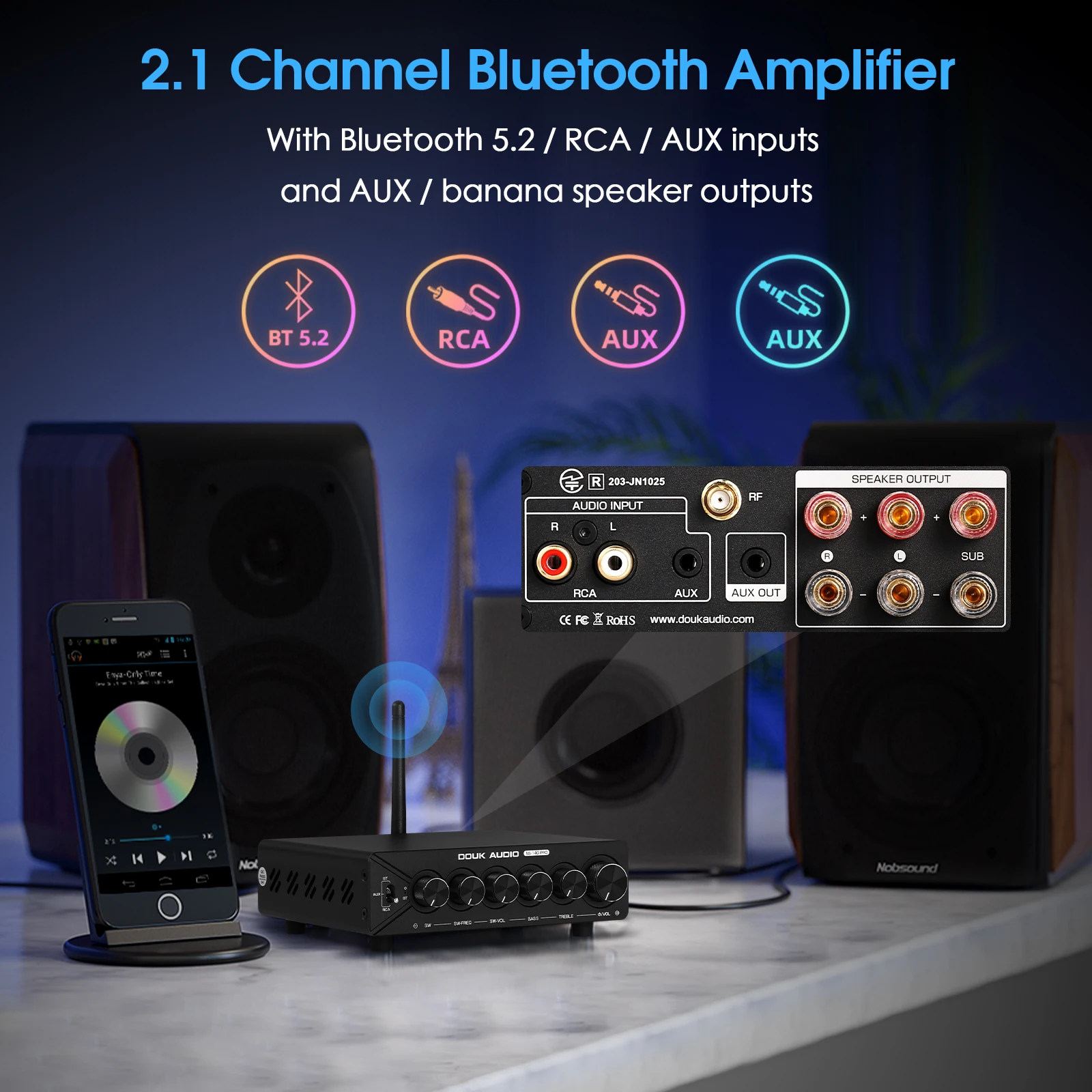 Douk Audio NS-14G-PRO HiFi 2.1 - Home Cinema Samsung 5.1 recension och pris