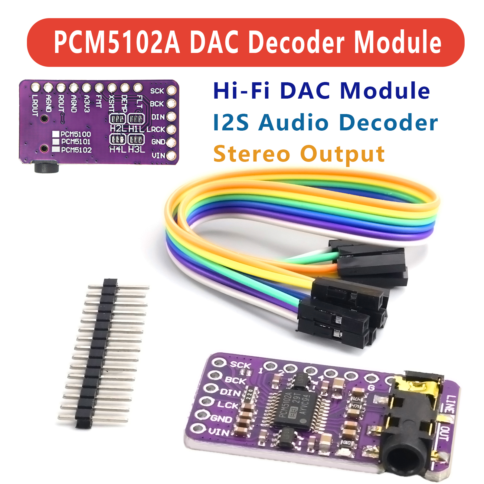 PCM5102A I2S DAC Decoder Modul - Surround Sound Decoder recension och pris