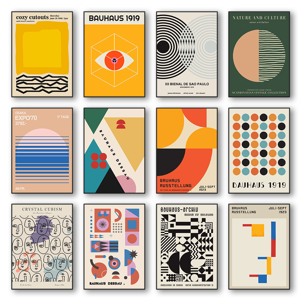 Modern Abstract Bauhaus Archit - Home Cinema Wall recension och pris