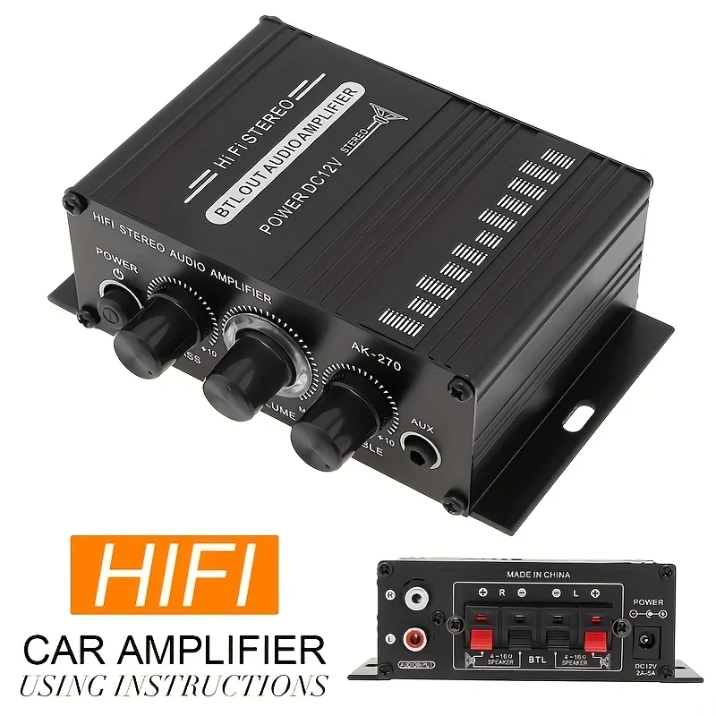 AK-270 400W Mini Power Amplifi - Home Cinema Theater recension och pris