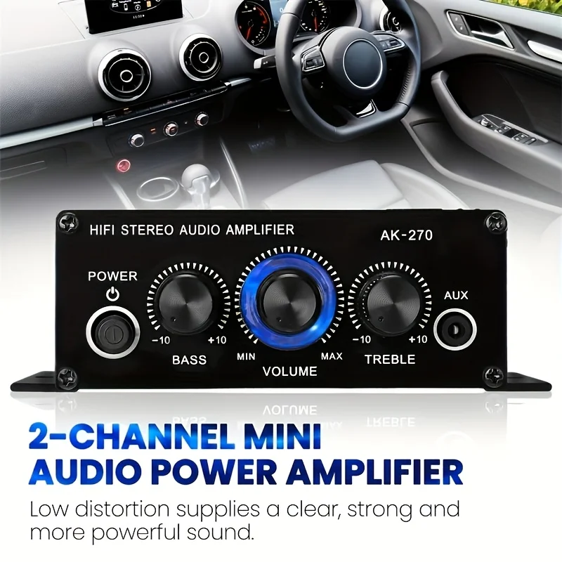 AK-270 400W Mini Power Amplifi - Home Cinema Theater recension och pris