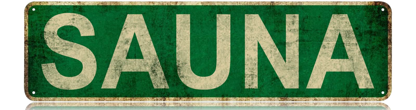 Sauna Slim Tin Sign Street Fun - Home Cinema Logo recension och pris