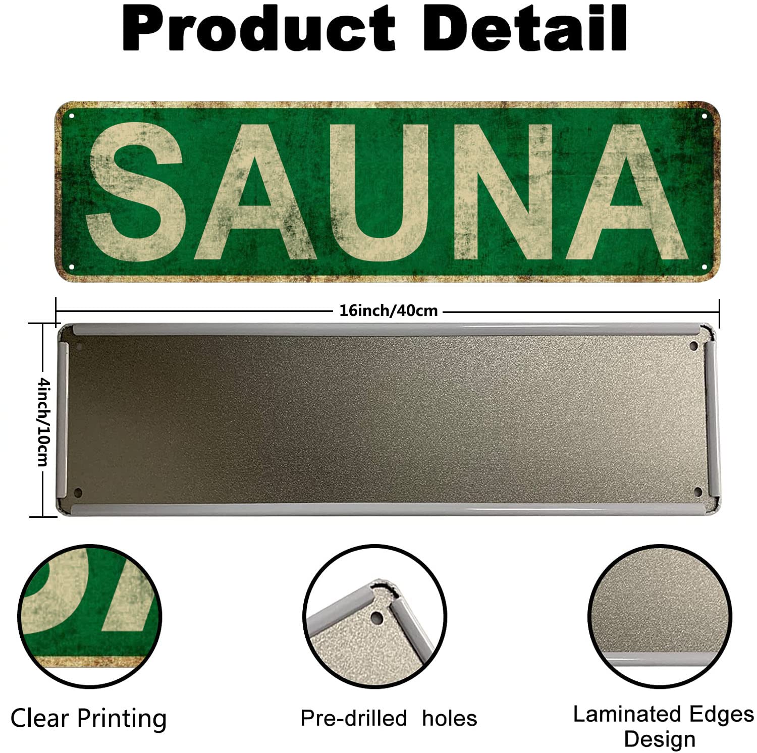 Sauna Slim Tin Sign Street Fun - Home Cinema Logo recension och pris